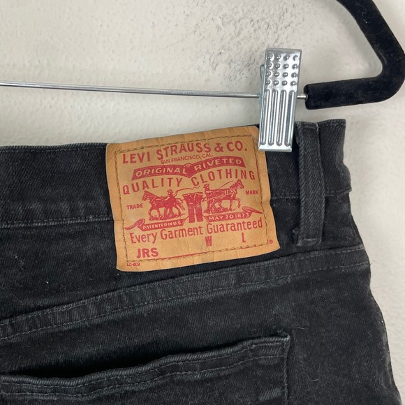 VTG Levi's Junior Black Denim Shorts High Waisted Style Casual Everyday so 12/13 - Picture 6 of 8